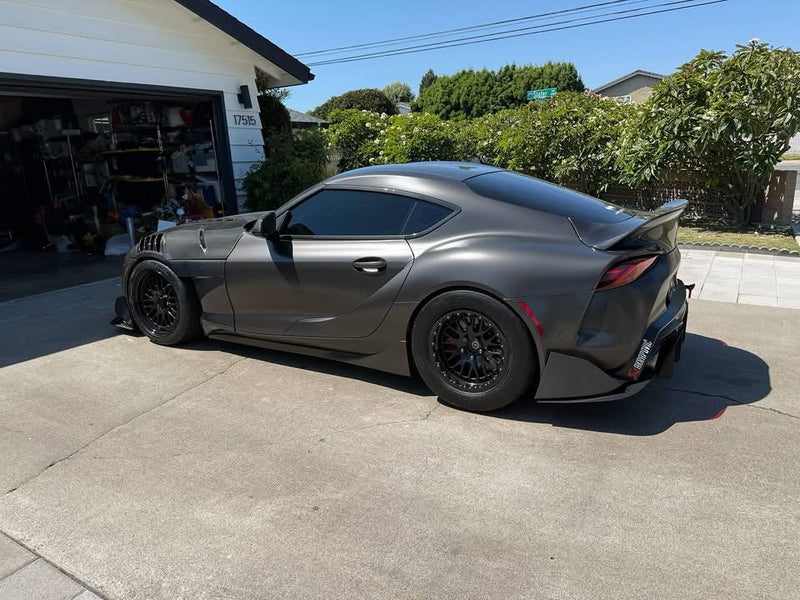Carbon Fiber Toyota GR Supra A90/A91 AD V2 Style Fenders (without the holes for side skirts)