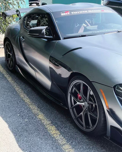 Carbon Fiber Toyota GR Supra A90/A91 AD V2 Style Fenders (without the holes for side skirts)