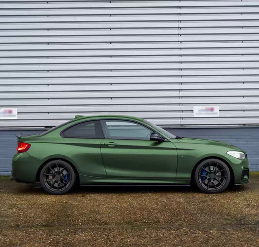 MP Style Gloss Black/Carbon Fiber Side Skirts for F22 / F23 BMW 2 Series