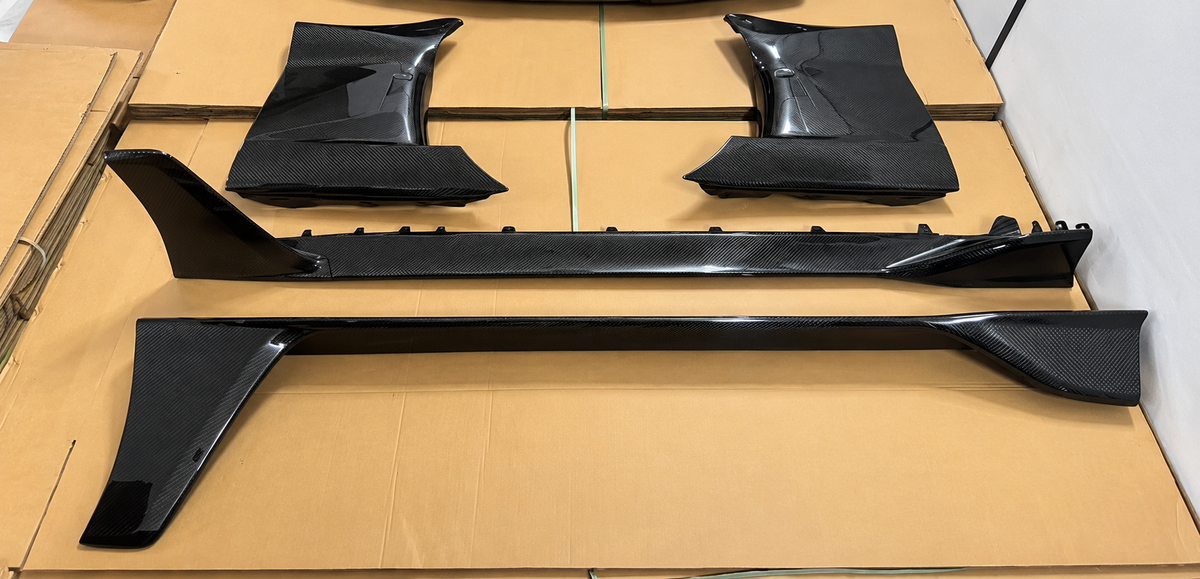 Carbon Fiber Toyota GR Supra A90/A91 AD V2 Style Side Skirts & Fenders