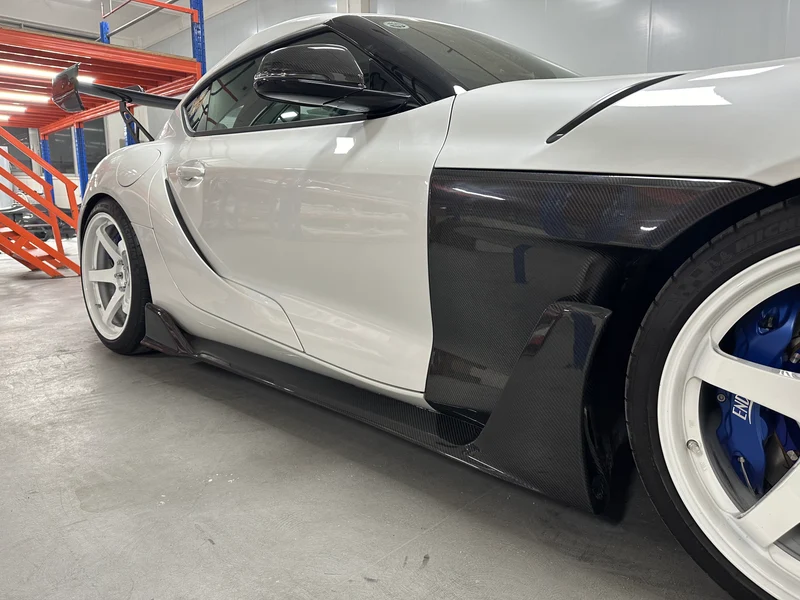 Carbon Fiber Toyota GR Supra A90/A91 AD V2 Style Side Skirts (Must Buy With Fenders)