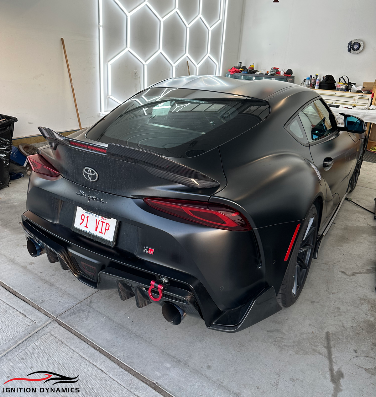 Carbon Fiber Toyota GR Supra A90/A91 AG Style Rear Diffuser (Double Side Exhaust)