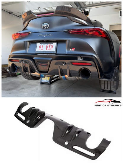 Carbon Fiber Toyota GR Supra A90/A91 AG Style Rear Diffuser (Double Side Exhaust)