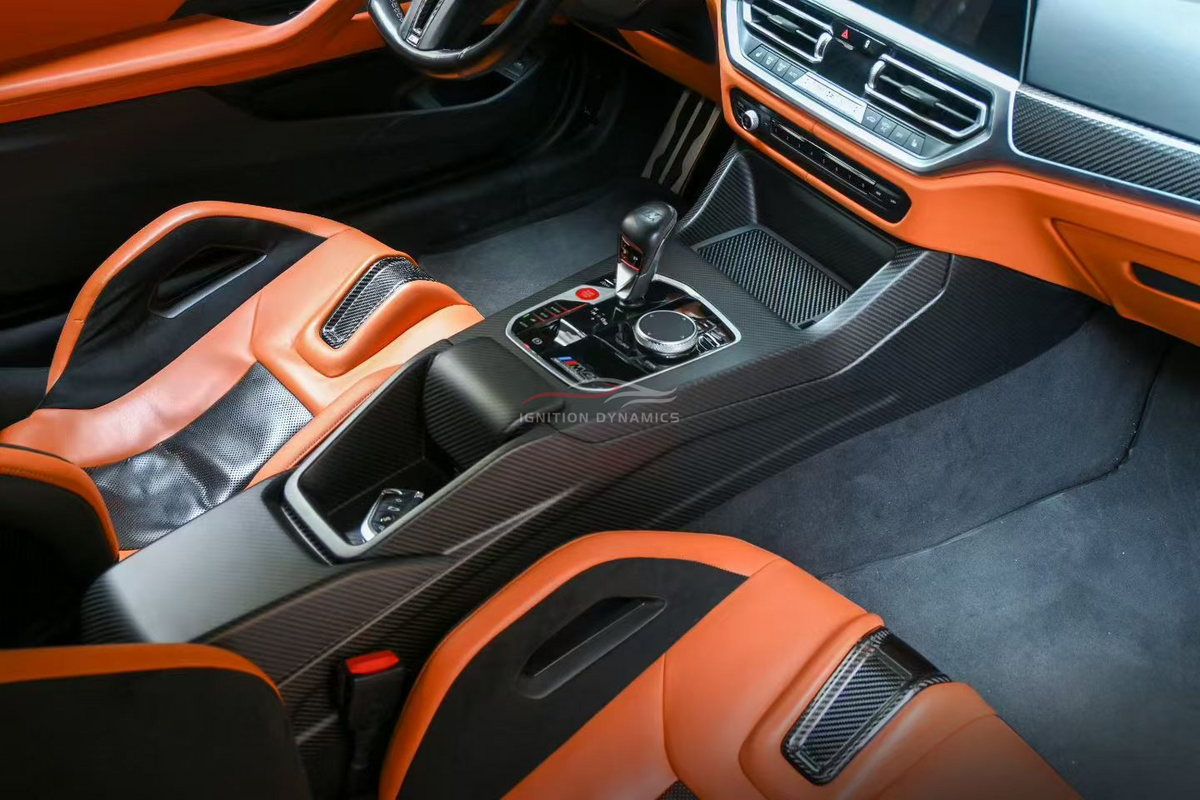 CSL Style Prepreg Carbon Fiber Center Console - BMW G80/G82/G83/G87 M2/M3/M4