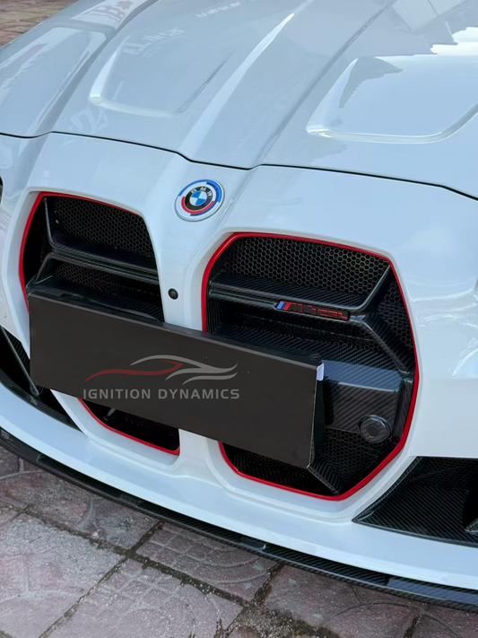 CSL Style Red Stripe Prepreg Carbon Fiber Grille for G80 / G82 / G83 BMW M3 M4