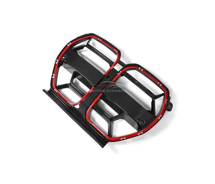 CSL Style Red Stripe Prepreg Carbon Fiber Grille for G80 / G82 / G83 BMW M3 M4
