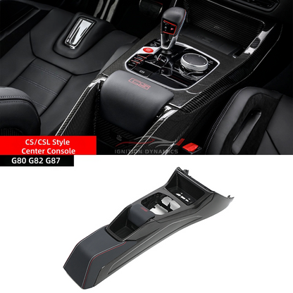 CSL Style Prepreg Carbon Fiber Center Console - BMW G80/G82/G83/G87 M2/M3/M4