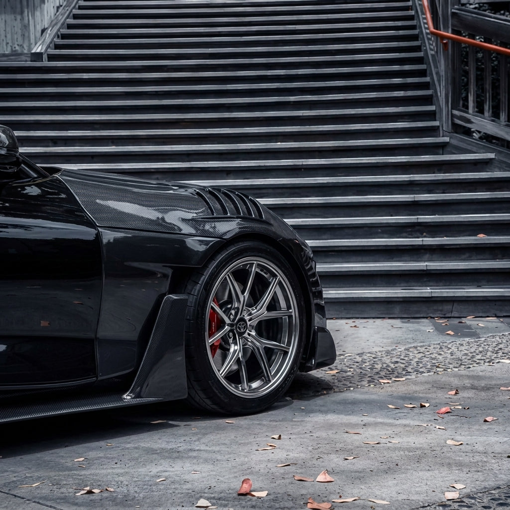 Carbon Fiber Toyota GR Supra A90/A91 AD V2 Style Side Skirts & Fenders