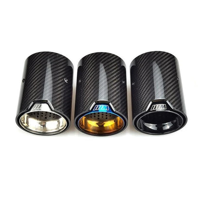 M Performance Style Matte/Gloss Carbon Fiber Exhaust Tips for BMW