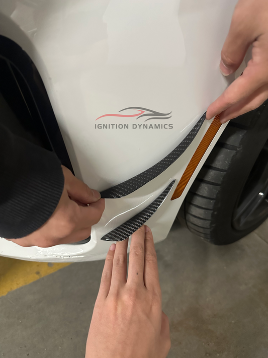 Universal Prepreg Carbon Fiber Front Canards For BMW All Series