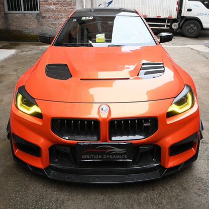 V Style Prepreg Carbon Fiber Vented Hood - BMW G87 M2 / G42 M240i