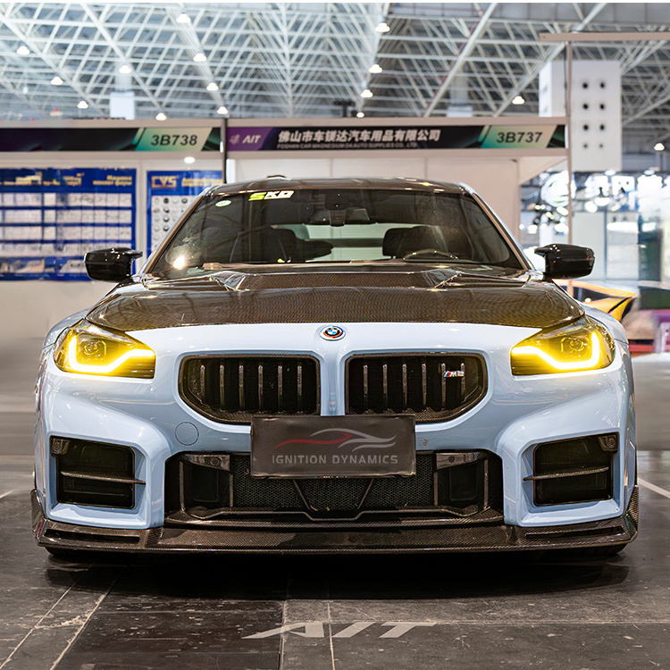 V Style Prepreg Carbon Fiber Vented Hood - BMW G87 M2 / G42 M240i