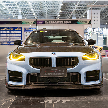 V Style Prepreg Carbon Fiber Vented Hood - BMW G87 M2 / G42 M240i