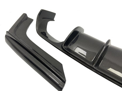 V Style 3 Piece Carbon Fiber Rear Diffuser for F80 / F82 BMW M3 M4
