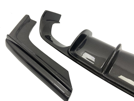 V Style 3 Piece Carbon Fiber Rear Diffuser for F80 / F82 BMW M3 M4