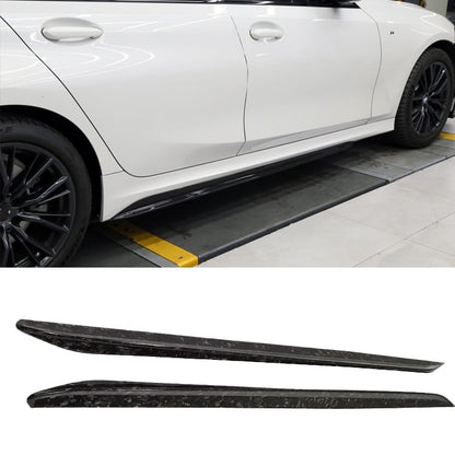 MP Style Gloss Black/Carbon Fiber Side Skirts for G20 / G21 / G28 2019+ BMW 3 Series 330i M340i