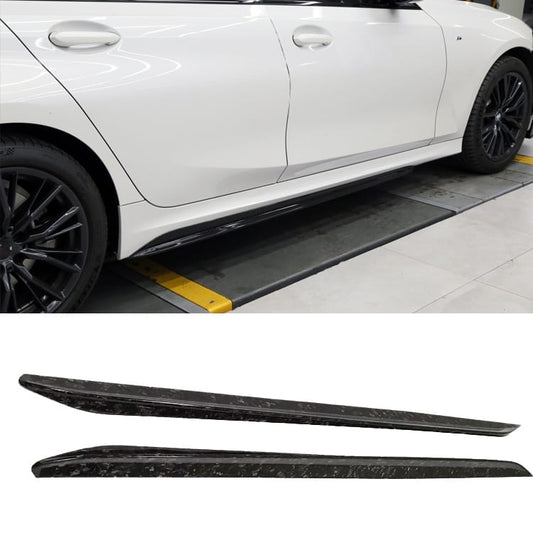 MP Style Gloss Black/Carbon Fiber Side Skirts for G20 / G21 / G28 2019+ BMW 3 Series 330i M340i
