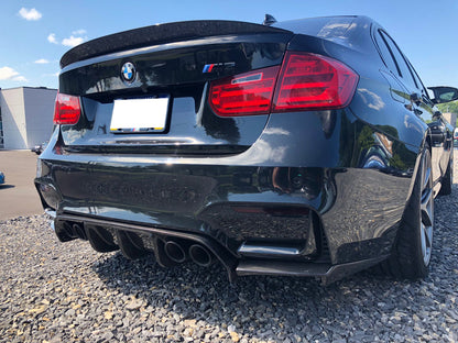 V Style 3 Piece Carbon Fiber Rear Diffuser for F80 / F82 BMW M3 M4