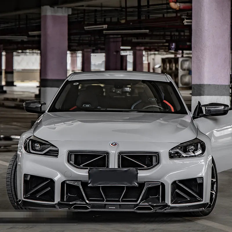 SQ V1/V2/V3 Style Dry Carbon Fiber Front Center Grille For G87 BMW M2 2023+
