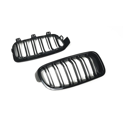 ABS Plastic Gloss Black Double Slat Grille for F30 / F31 / F35 / F32 / F36 / F80 / F82 BMW 3 Series 4 Series M3 M4