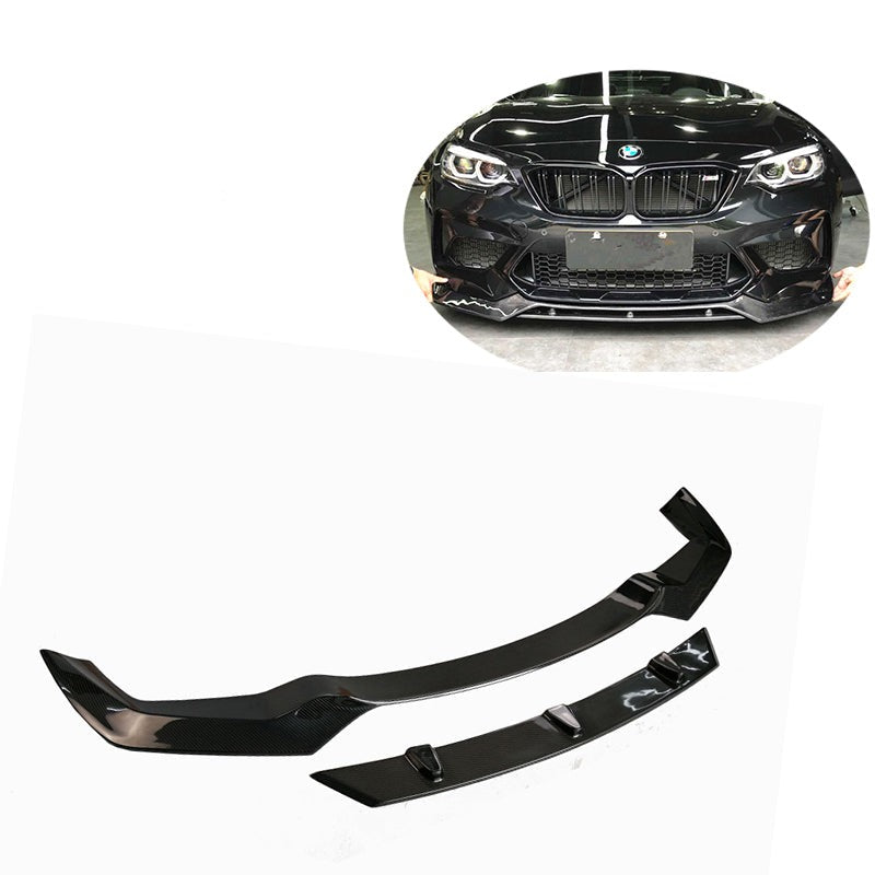 V Style Carbon Fiber Front Lip for F87 BMW M2