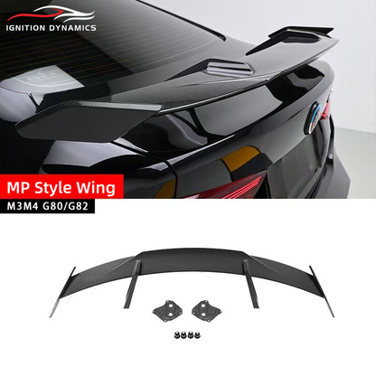 MP Style Prepreg Dry Carbon Fiber Wing Spoiler For G20 / G28 / G80 / G82 BMW 3 / 4 Series