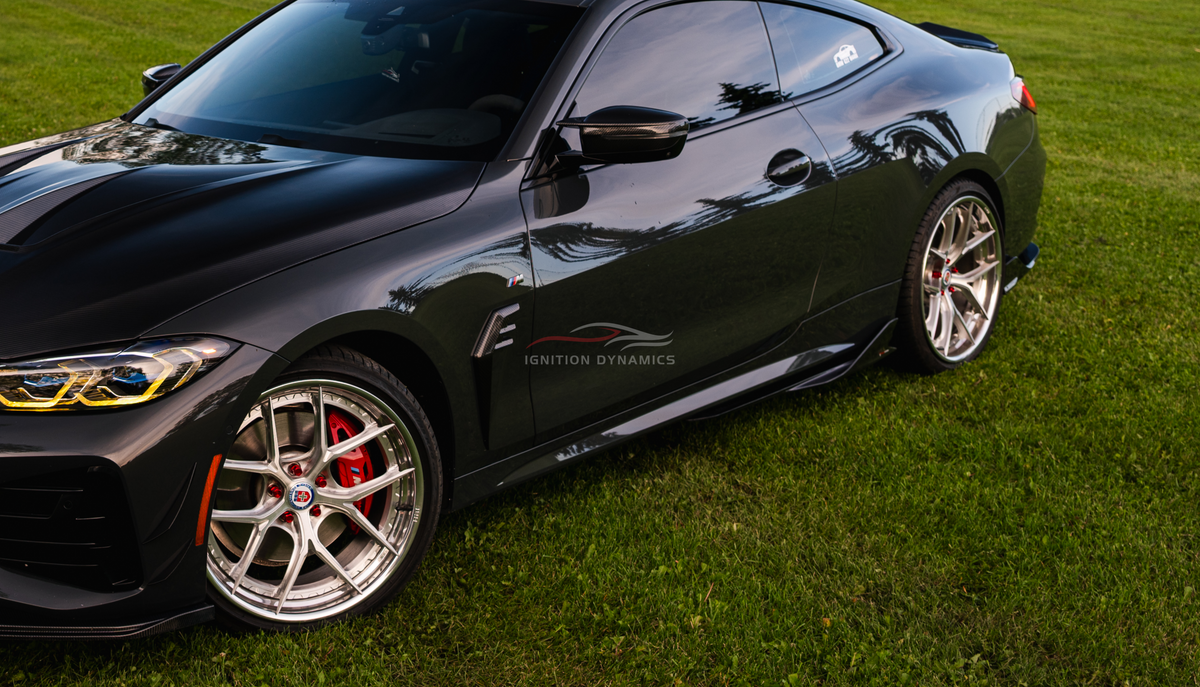 TAKD Style Prepreg Dry Carbon Fiber Side Skirts for 4 Series G22 G23 G26 i4 Coupe/Gran Coupe