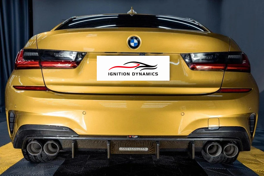 TK Style w/ Brake Light Carbon Fiber Rear Diffuser for G20 M340i 330i 3 Series