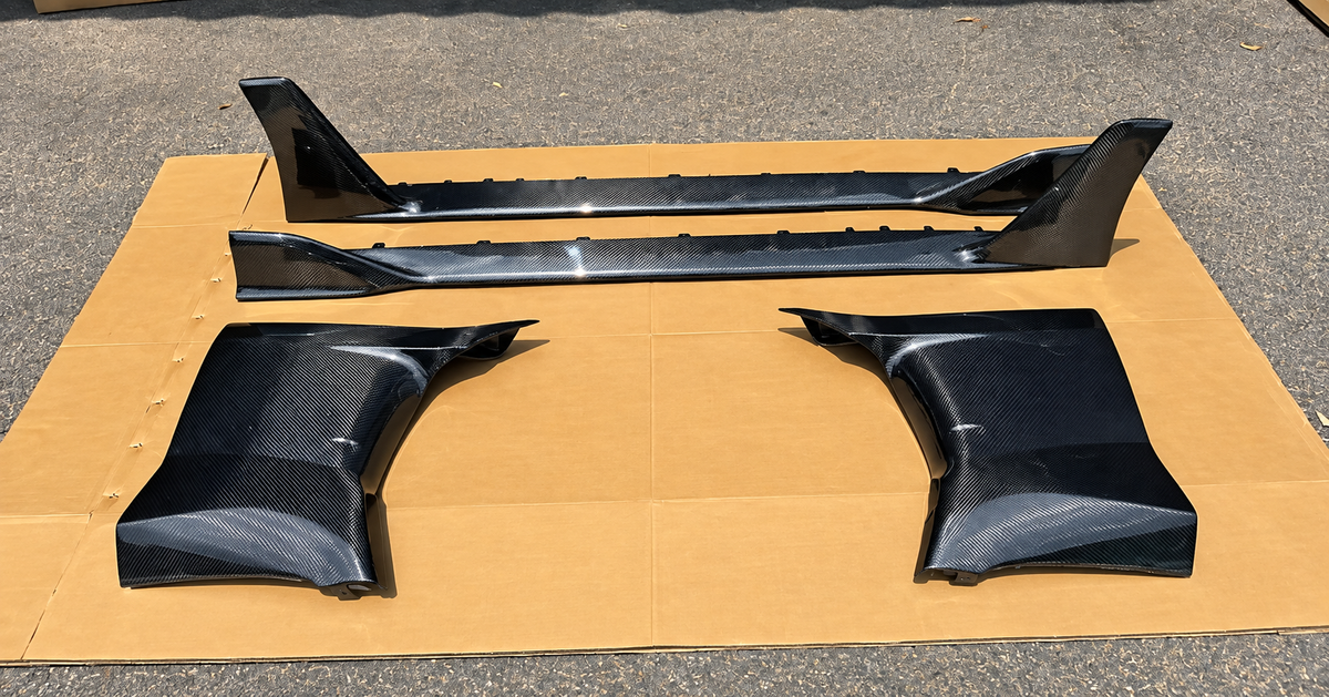 Carbon Fiber Toyota GR Supra A90/A91 AD V2 Style Side Skirts & Fenders
