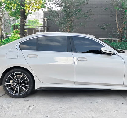 MP Style Gloss Black/Carbon Fiber Side Skirts for G20 / G21 / G28 2019+ BMW 3 Series 330i M340i