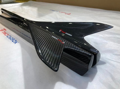 TAKD Style Prepreg Dry Carbon Fiber Side Skirts for 4 Series G22 G23 G26 i4 Coupe/Gran Coupe