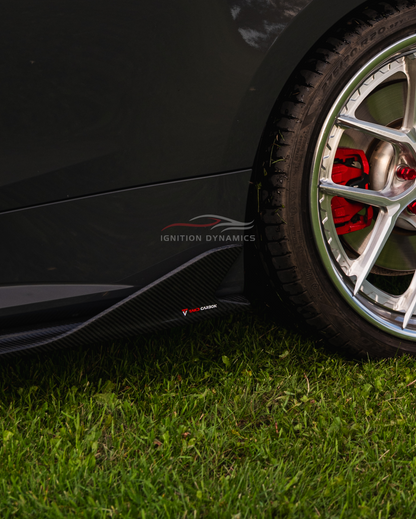 TAKD Style Prepreg Dry Carbon Fiber Side Skirts for 4 Series G22 G23 G26 i4 Coupe/Gran Coupe