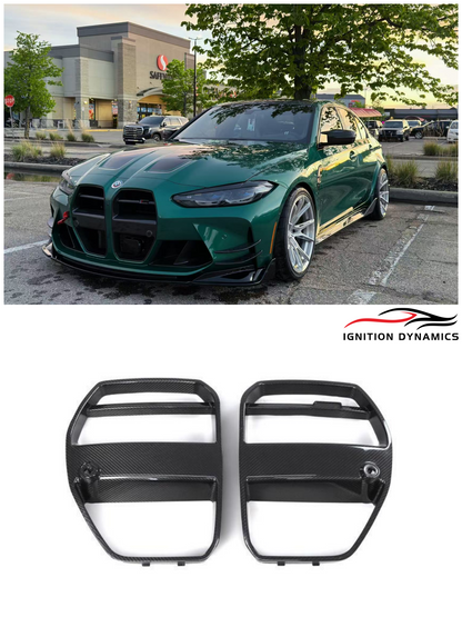 V Style Prepreg Carbon Fiber Front Grille for G80 / G82 / G83 BMW M3 & M4